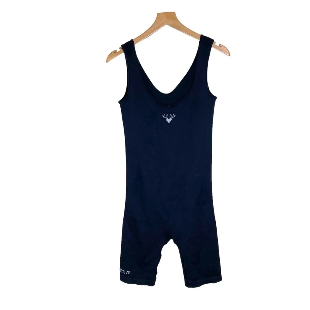 Twill‎ Active Celara Recycled Rib Plunge Neck Playsuit Romper Women's Medium